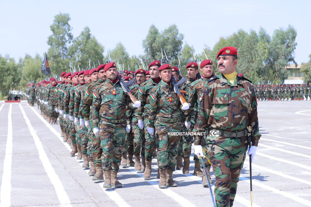 A total of 457 Kurdish Peshmerga fighters completed months of military training which US-led coalition advisers supervised, Aug. 27, 2019. (Photo: Kurdistan 24)